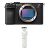 Sony a7CR Mirrorless Camera (Black) with Sony GP-VPT2BT Shooting Grip with Wireless Remote Commander White