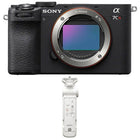 Sony a7CR Mirrorless Camera (Black) with Sony GP-VPT3 Wireless Shooting Grip with Detachable Remote (White)