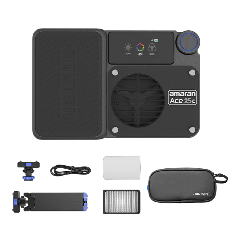 Amaran Ace 25c RGB LED Light Panel All-in-One Creator Kit (Charcoal)
