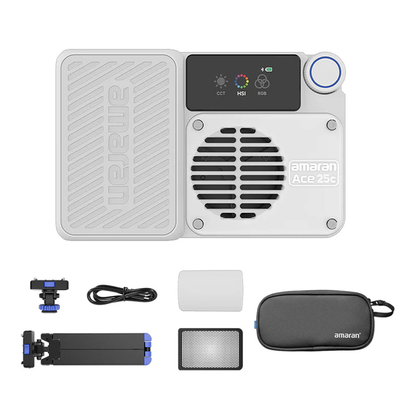 Amaran Ace 25c RGB LED Light Panel All-in-One Creator Kit (White)
