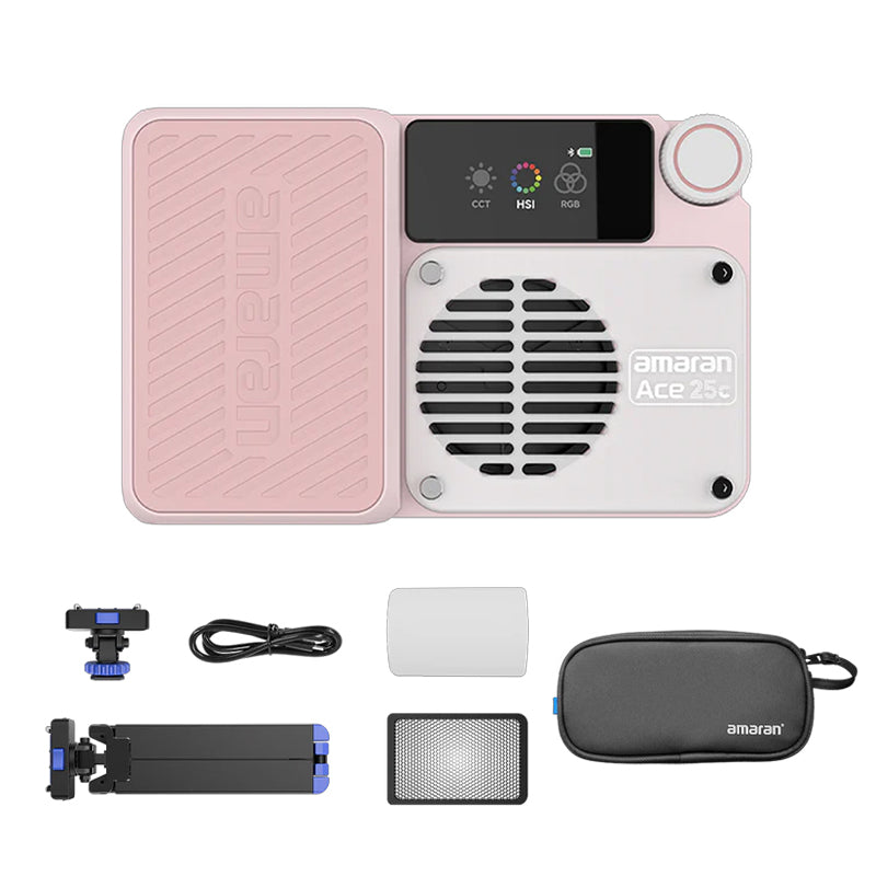Amaran Ace 25c RGB LED Light Panel All-in-One Creator Kit (Pink)