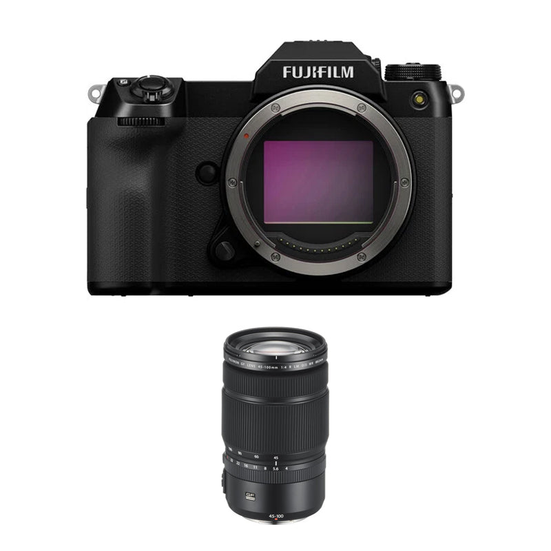 Fujifilm GFX 100S II Medium Format Mirrorless Camera with Fujifilm GF 45-100mm f4 R LM OIS WR Lens