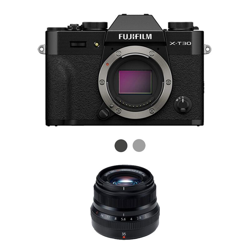 Fujifilm X-T30 III Mirrorless Camera with Fujifilm XF 35mm f2 R WR Lens (Black)