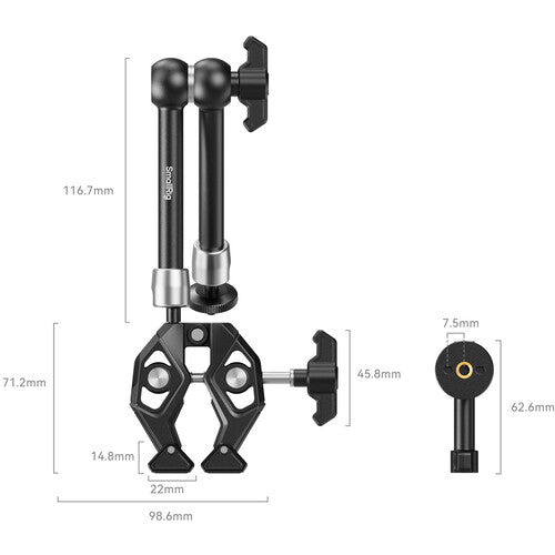 SmallRig Crab-Shaped Clamp with Magic Arm 4454