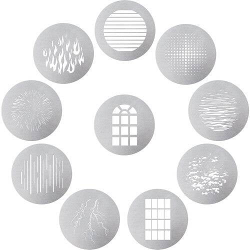 Aputure 10 Gobo Kit for Spotlight Mount