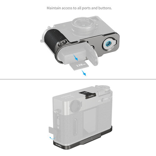 SmallRig L-Shaped Mount Plate with Silicone Handle for FUJIFILM X half (Charcoal Silver) 5217