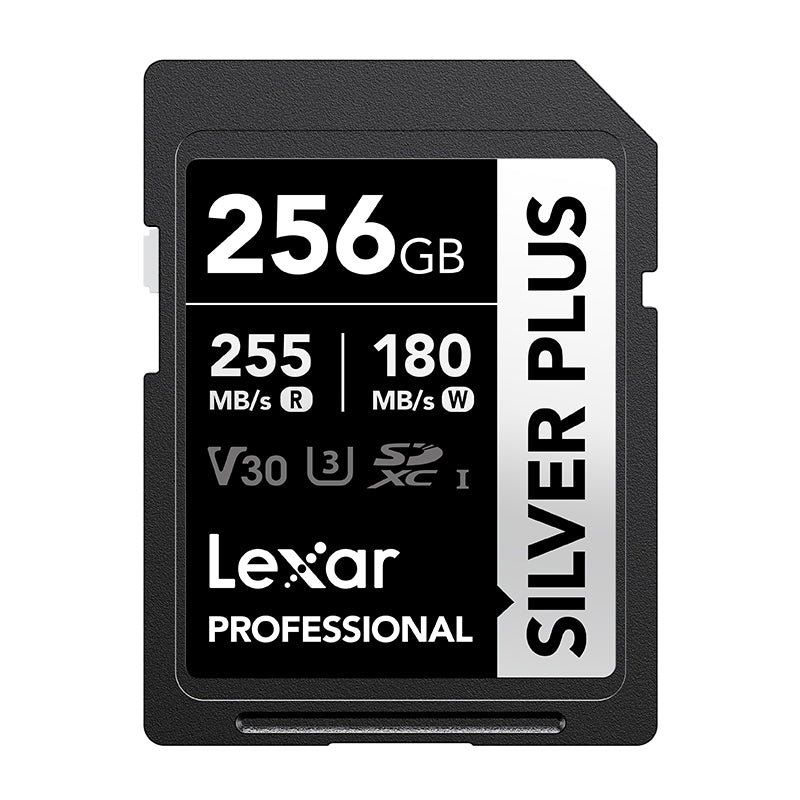 Lexar 256GB Professional SDXC Silver Plus UHS-I Memory Card 255MB/s