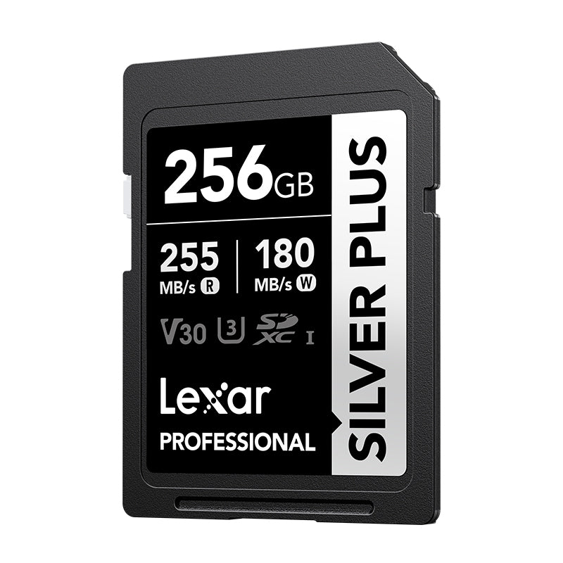 Lexar 256GB Professional SDXC Silver Plus UHS-I Memory Card 255MB/s