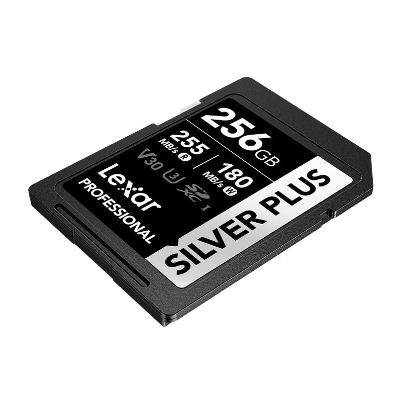 Lexar 256GB Professional SDXC Silver Plus UHS-I Memory Card 255MB/s