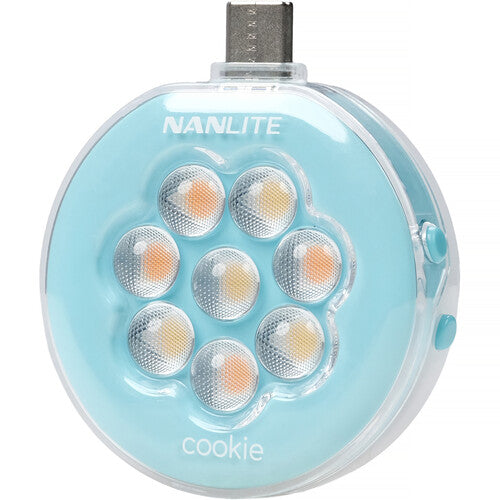 Nanlite cookie USB-C Mini Round LED (Cyan Blue)