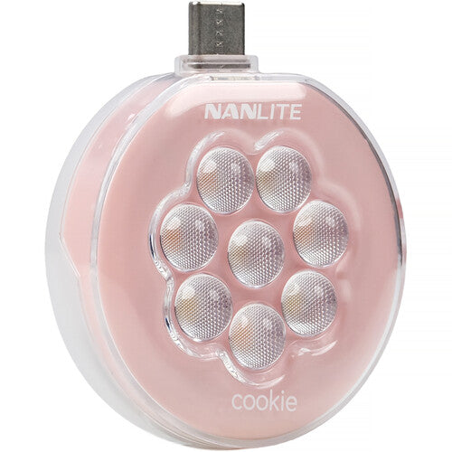 Nanlite cookie USB-C Mini Round LED (Coral Pink)