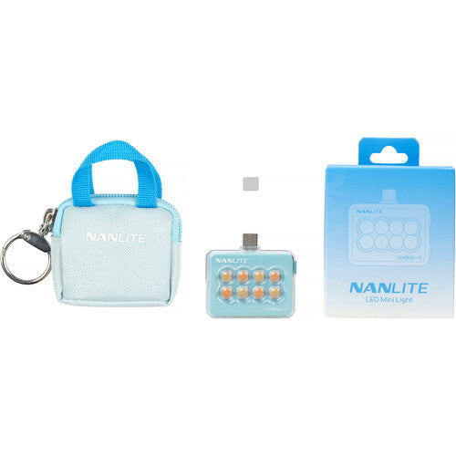 Nanlite Cookie-S USB-C Mini Square LED (Cyan Blue)