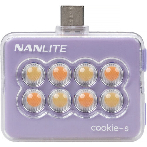 Nanlite Cookie-S USB-C Mini Square LED (Lavender)