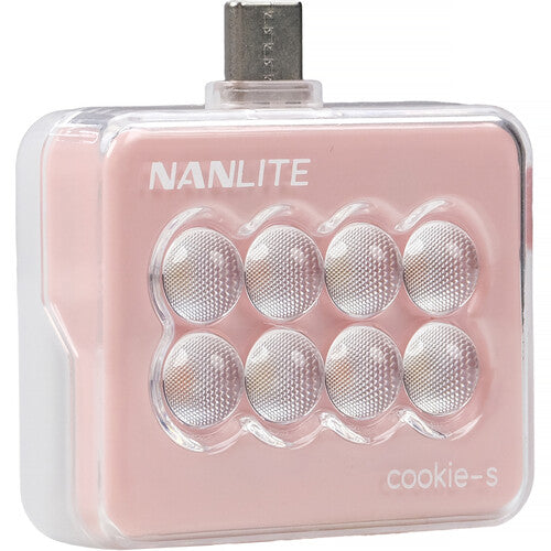 Nanlite Cookie-S USB-C Mini Square LED (Coral Pink)