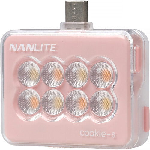 Nanlite Cookie-S USB-C Mini Square LED (Coral Pink)