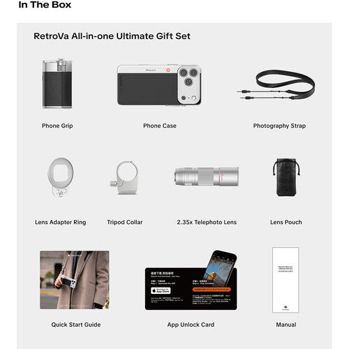 PGYTECH Retrova All-in-One Ultimate Gift Set (Graphite Black-iPhone 17 Pro) P-PG-125