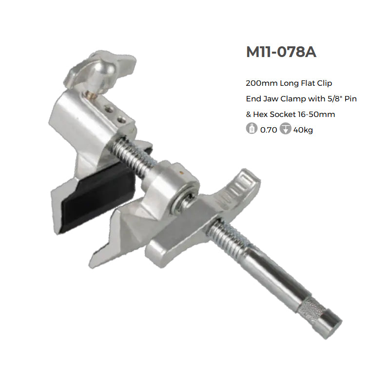 Dearkol 200mm End Jaw Clamp with 5/8'' Pin and Hex Socket M11-078A