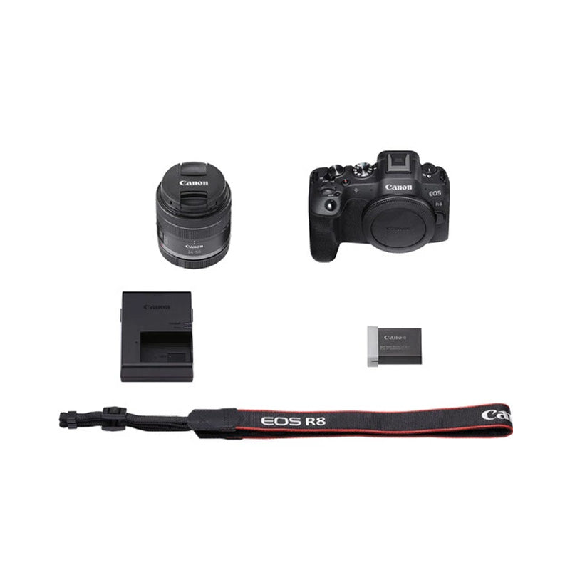 Canon EOS R8 Mirrorless Camera with RF 24-50mm f4.5-6.3 IS STM Lens