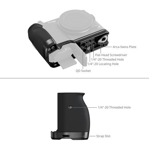 SmallRig L-Shaped Mount Plate with Silicone Handle for Nikon ZR 5466
