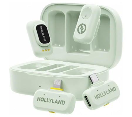 Hollyland Lark A1 Combo Green Wireless Microphone System for Smartphone