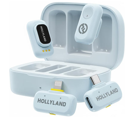 Hollyland Lark A1 Combo Blue Wireless Microphone System for Smartphone