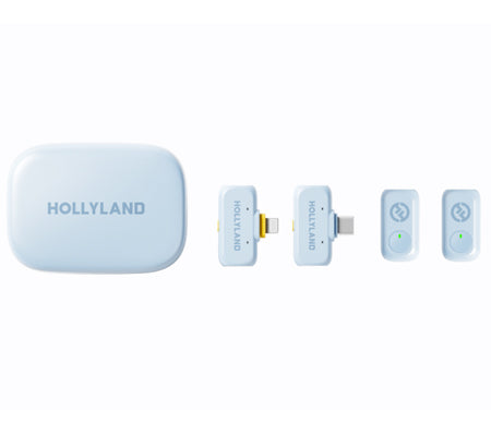 Hollyland Lark A1 Combo Blue Wireless Microphone System for Smartphone