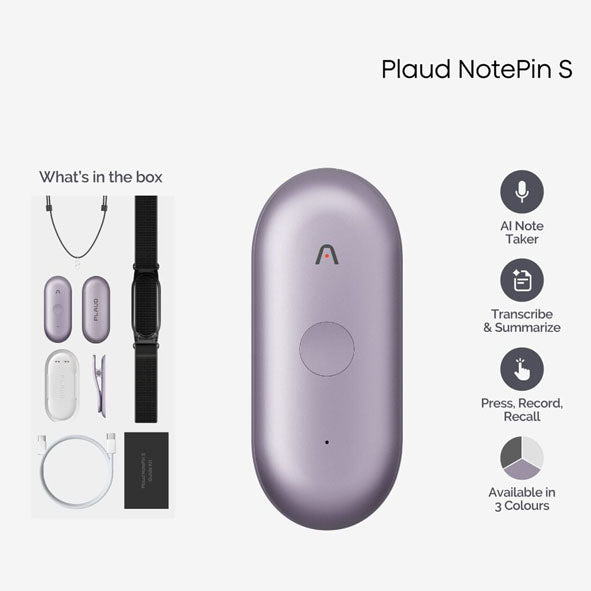 PLAUD NotePin S Limited Edition Purple