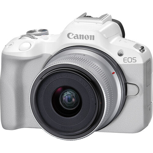 Canon EOS R50 Mirrorless Camera with 18-45mm Lens White