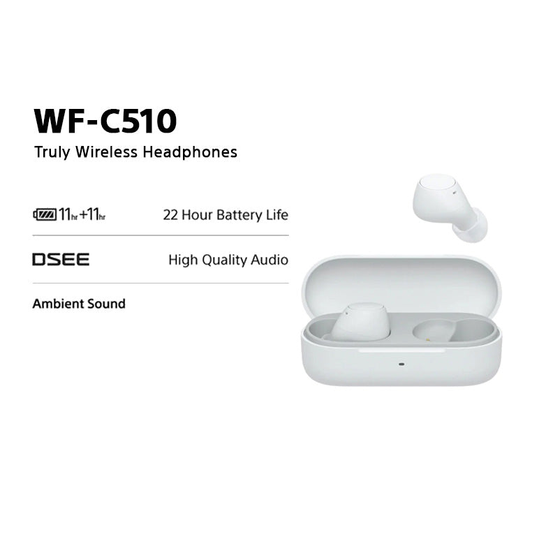 Sony WF-C510 True Wireless Earbuds White