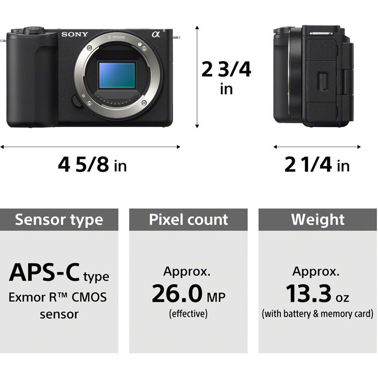 Sony ZV-E10 II Mirrorless Camera Body Only (Black)