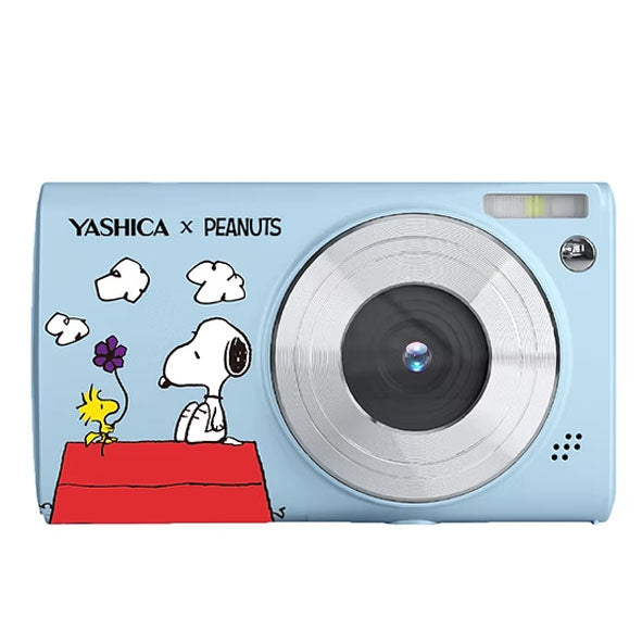 YASHICA x Snoopy Digital Camera (Blue) with Sandisk Ultra Micro SD 32GB 100Mb/s MicroSDHC UHS-I