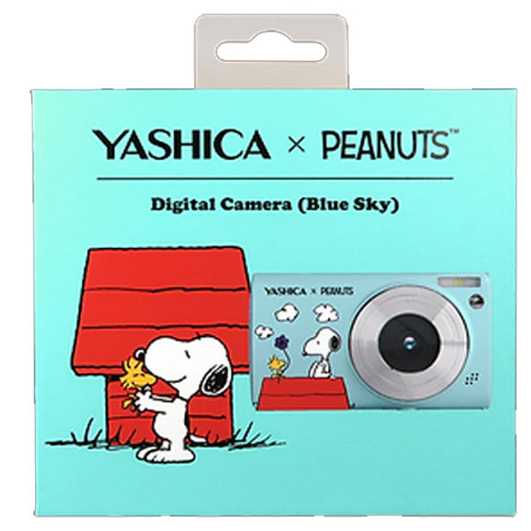 YASHICA x Snoopy Digital Camera (Blue) with Sandisk Ultra Micro SD 32GB 100Mb/s MicroSDHC UHS-I