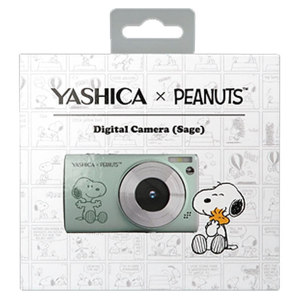 YASHICA x Snoopy Digital Camera (Green) with Sandisk Ultra Micro SD 32GB 100Mb/s MicroSDHC UHS-I