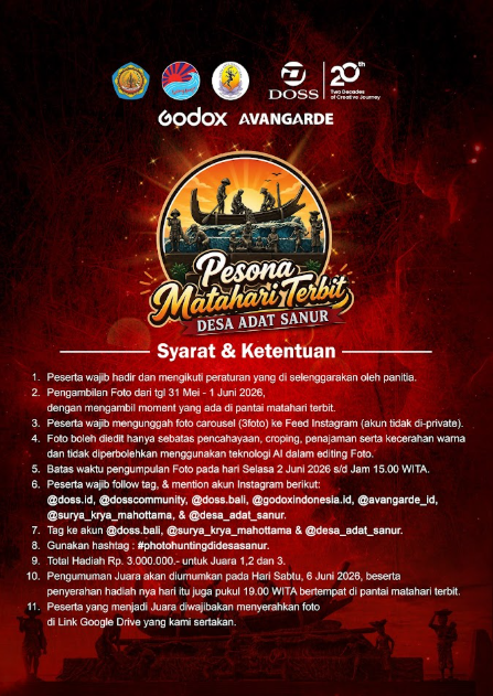 BALI - Photography Competition – Pesona Matahari Terbit Desa Adat Sanur