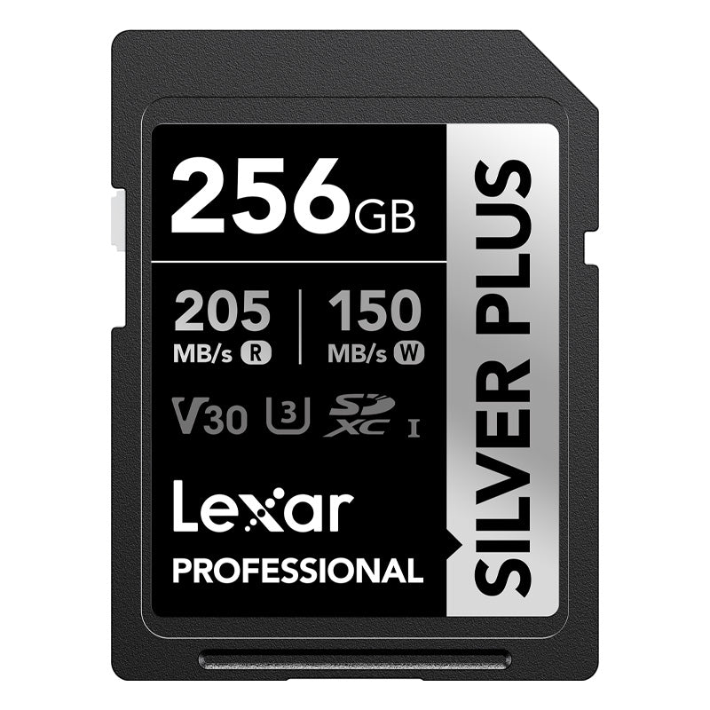Lexar 256GB Professional SDXC SILVER PLUS UHS-I Memory Card 205MB/s