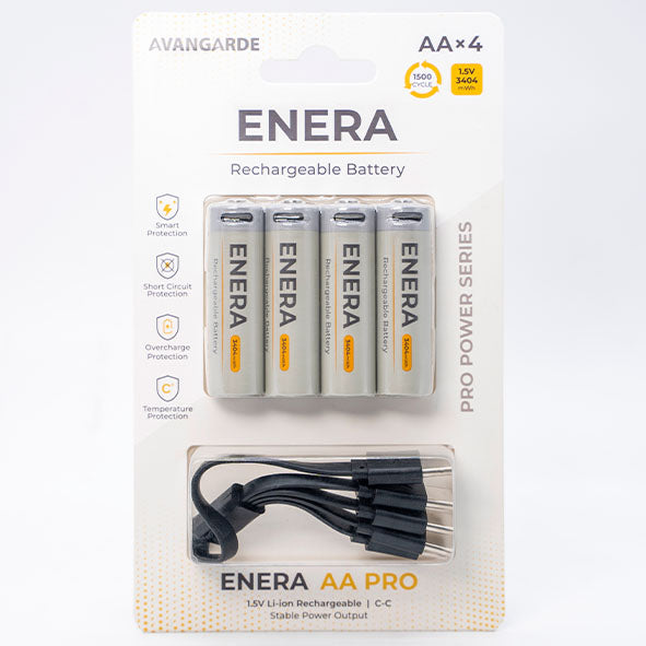 Avangarde ENERA PRO 1.5V AA x4 Li-Ion Rechargeable Battery