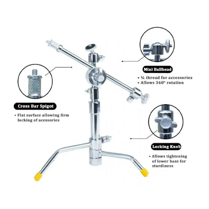 Meking 460mm 2 Ball Head Pocket C Stand DC-102