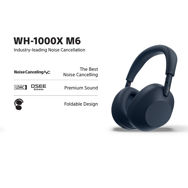 SONY WH-1000XM6 Noice Cancelling Headphones Blue