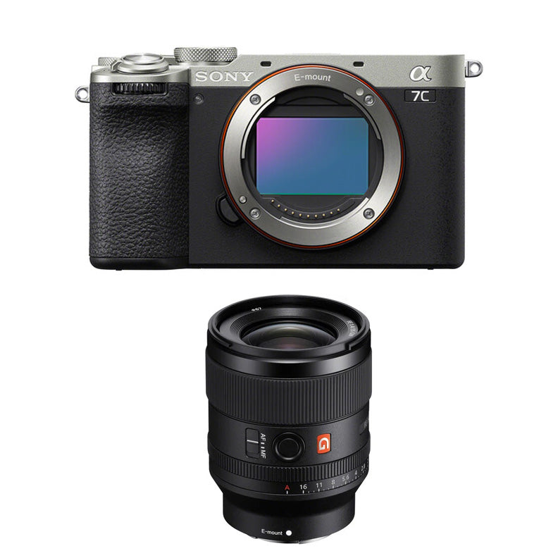 Sony a7C II Mirrorless Camera (Silver) with Sony FE 35mm f1.4 GM Lens