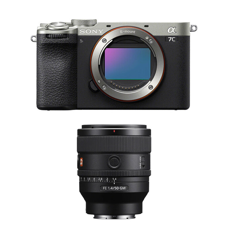 Sony a7C II Mirrorless Camera (Silver) with Sony FE 50mm f1.4 GM Lens (Sony E)
