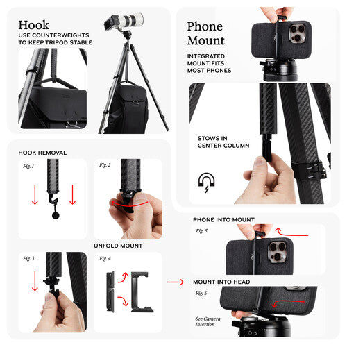 Peak Design PT-L-BK-1 Pro Lite Tripod - Black