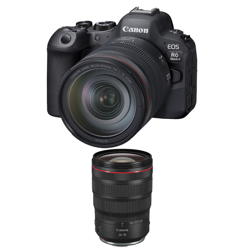Canon EOS R6 Mark II Mirrorless Camera with 24-105mm f4-7.1 Lens with Canon RF 24-70mm f2.8L IS USM Lens
