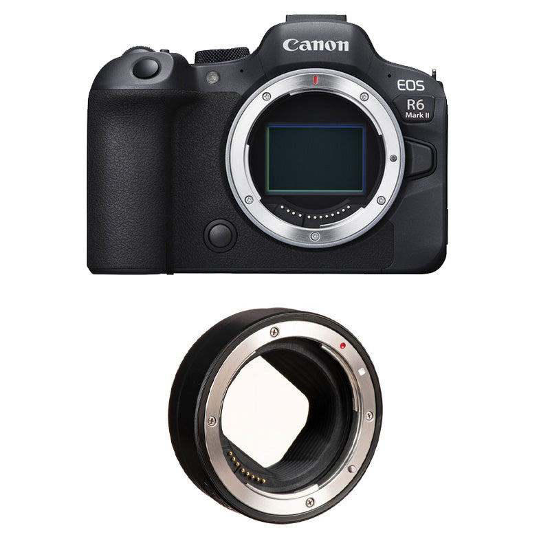Canon EOS R6 Mark II Mirrorless Camera (Body Only) with Canon Mount Adapter EF-EOS R