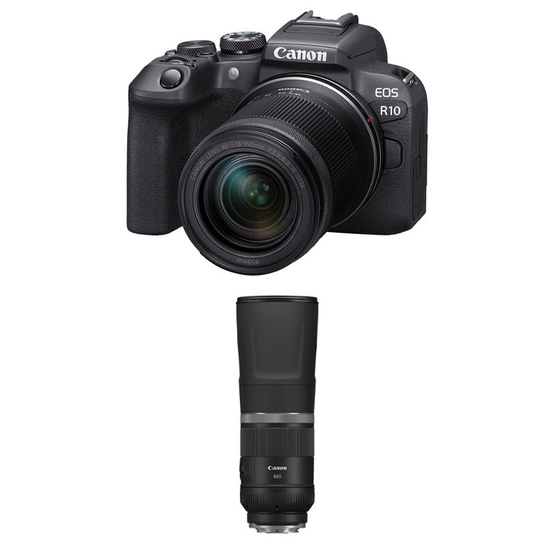 Canon EOS R10 Mirrorless Camera with 18-150mm Lens with Canon RF 800mm f/11 IS STM Lens