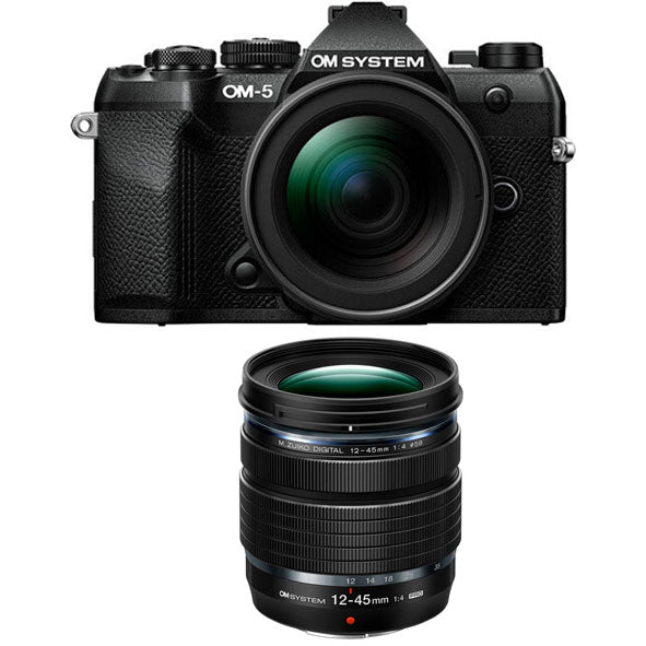 OM SYSTEM OM-5 Mark ii Mirrorless Camera with 14-150mm F4.0-5.6 Ⅱ Lens kit (Black) with OM SYSTEM M.ZUIKO DIGITAL ED 12-45mm F4.0 PRO Lens