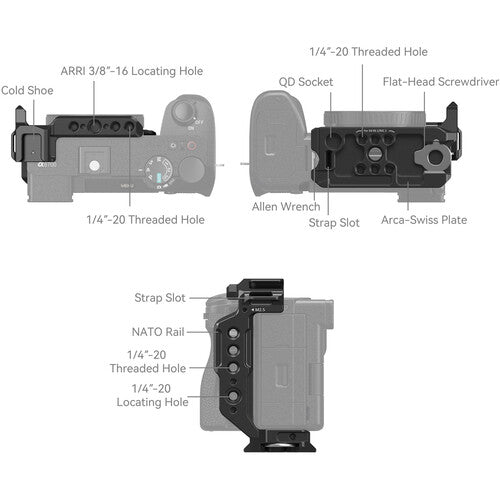 SMALLRIG 4337 Half Cage for Sony Alpha 6700 / 6600 / 6500 / 6400