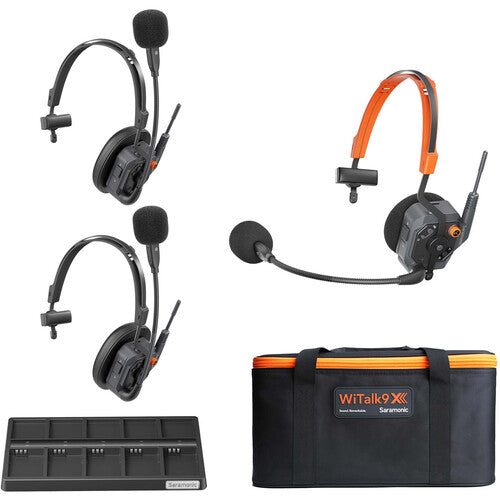 Saramonic WiTalk9X-3S 3 Person Modular Wireless Single-Ear Headset Intercom System
