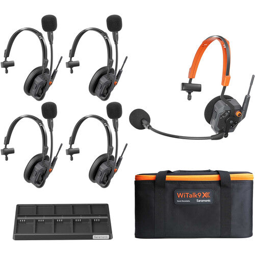 Saramonic WiTalk9X-5S 5 Person Modular Wireless Single-Ear Headset Intercom System