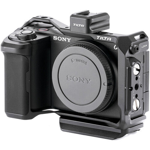 Sony ZV-E10 II Mirrorless Camera Body Only (Black) with Tilta Full Camera Cage for Sony ZV-E10 II - Black - TA-T69-FCC-B