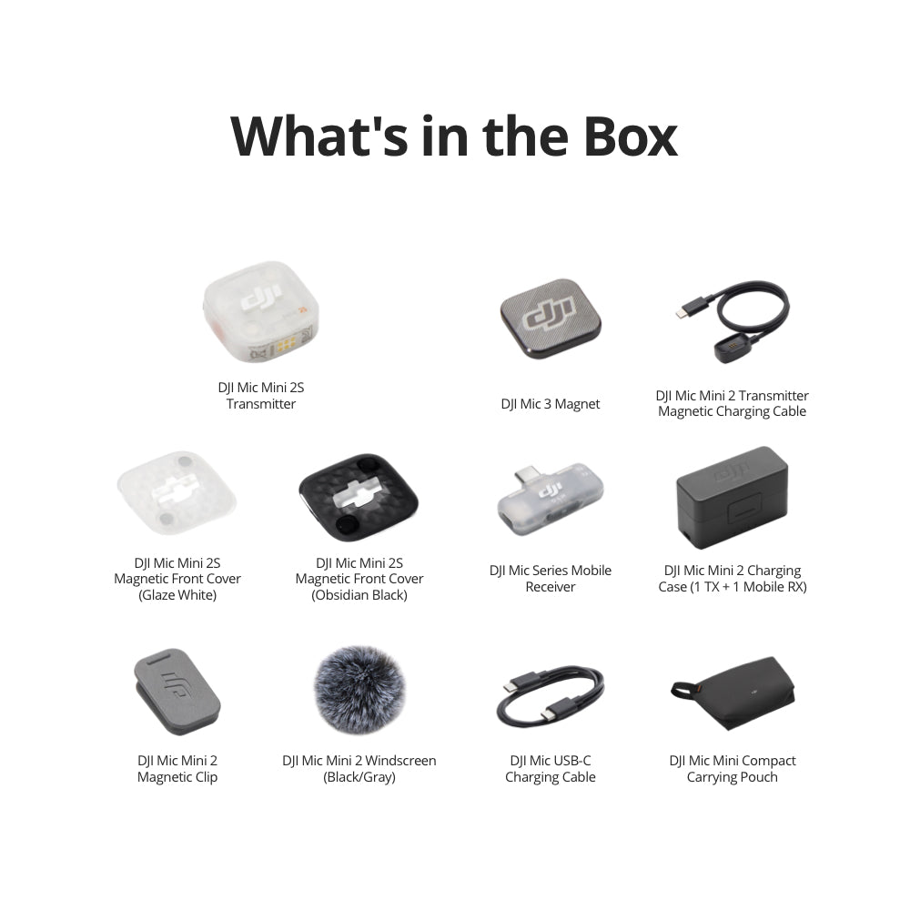 DJI Mic Mini 2S (1 TX + 1 Mobile RX + Charging Case)
